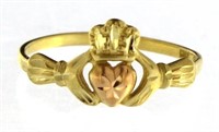 10kt Gold Claddagh Ring
