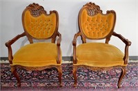 2 pcs Victorian Side Arm Chairs