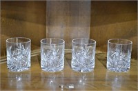 4 Pcs Pinwheel Crystal Whisky Glasses (Heavy)