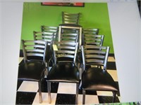 10 metal and vinyl chairs