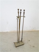 Brass Handle Fireplace Tool Set