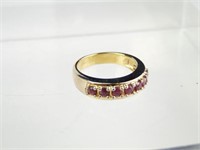 Gold Vermeil & Ruby Ring, Size 7