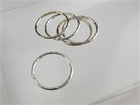 Sterling Silver Stacked Rings, Size 8