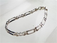 Silver 7-1/8" Chain Link Bracelet