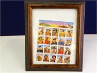 Legends of the West Stamp Sheet, Framed