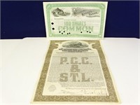 Old Railroad Stock Certificates (2)