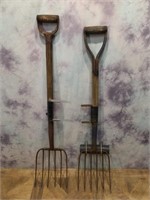 Clam Forks w/Size Gauge