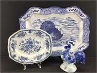 Large Ceramic Turkey Platter, Serving Plate, etc