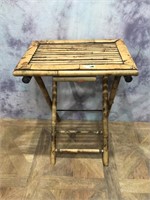Small Folding Bamboo Table -as is