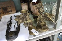 BRASS ANGEL CANDLE HOLDERS