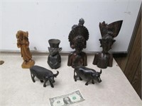 Wood Carved Figures & Animals