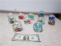 Lot of Art Glass Paperweights