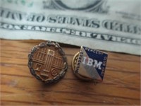 2 10K Marked Pins - IBM 1961 Hundred Percent
