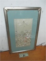 Nice Framed Oriental Style Art Piece - 18x29