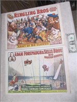 2 1960 Copyright Circus Posters - Ringling Bros