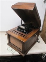 Vtg Edison Amberola 50 Cylinder Phonograph -