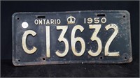 1950 ONTARIO PLATE