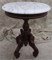VICTORIAN STYLE MARBLE TOPPED ROUND PLANT STAND