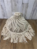 Hand Knitted Hanging Light Fixture