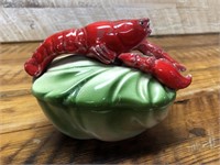 Stamped Ceramic Lobster Candy Dish