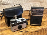 Vintage General Electric Am Fm Radio and a Kodak