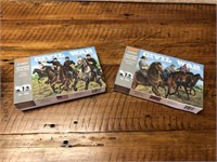 Two Civil War Boxes of Firguines