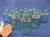 13 blue quart ball canning jars