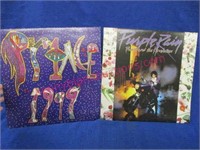(2) prince vinyl records (1999 & purple rain)