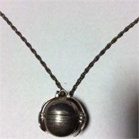 Sterling Multi-Fold Ball Locket Necklace