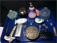 Women's Lot-Perfume Bottles & Compacts in Jars