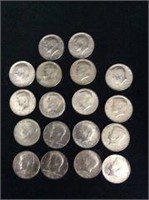 (18) 1966 Kennedy Half Dollars- 40% Silver