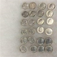 24 Uncirculated Roosevelt Silver Dimes