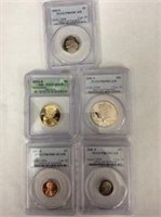 2001-S Uncirculated Coins, 5 total