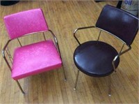 CHOICE- Retro Chairs1960's - Brown & Pink
