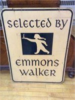 RARE Emmons Walker 2-sided Sign