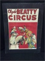 Clyde Beatty Circus Lithograph Poster