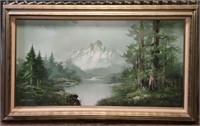 Signed Hamilton Mountain Scene Oil On Canvas
