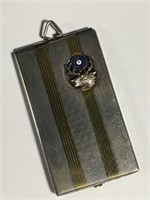 Sterling Silver & 14k Gold Case Pendant