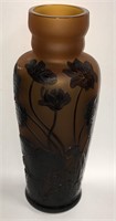 Zelenka Czech Republic Cameo Glass Vase