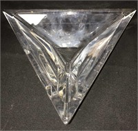 Orrefors Sweden Glass Triangular Shaped Bowl