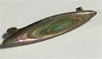 Sterling Silver & Abalone Pin