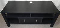 BLACK WOOD ENTERTAINMENT STAND