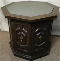 MID-CENTURY OCTAGON END TABLE