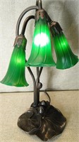 GREEN WEEPING TULIP LAMP