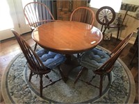 Contemporary Round Cherry Exention Table