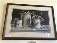3 Framed Prints of Decorated Stoneware