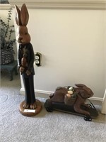 2 Rabbit Decorations