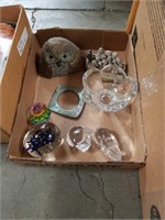 Box of Crystal pieces and rocks sculpture