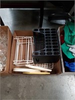 Box of lazy susans and organizers