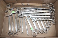 assortment of SAE & MM wrenches up to 1 1/4"
